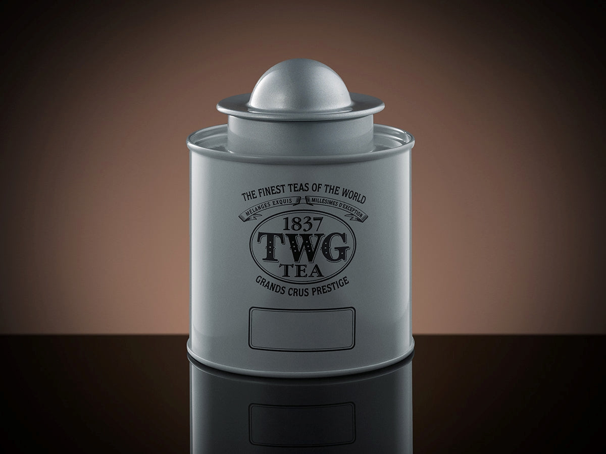 Saturn TWG Tea tin in Silver